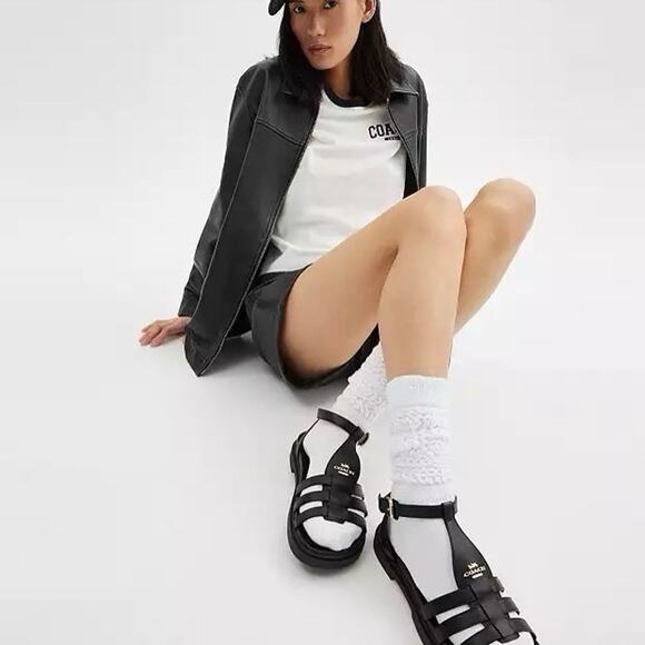 NWT Coach Franny Sandal black Cr866 us6. 5 - Picture 8 of 10